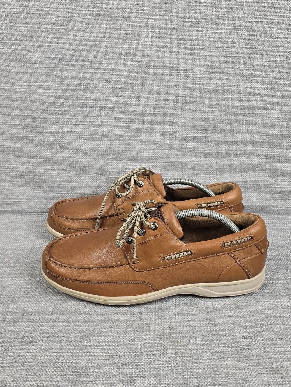 Florsheim Lakeside Moc Toe OX Boat Shoes Saddle Tan Mens Sz 10